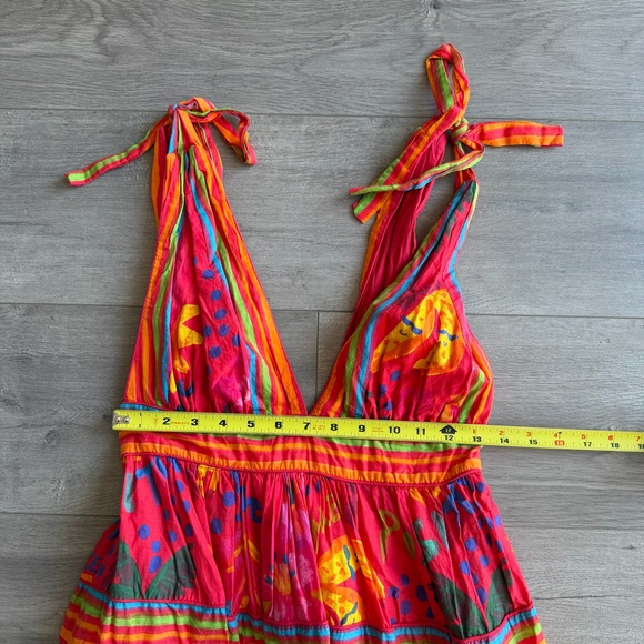 FARM Rio Good Vibes Tie-Shoulder Mini Dress - size small - Picture 2 of 4